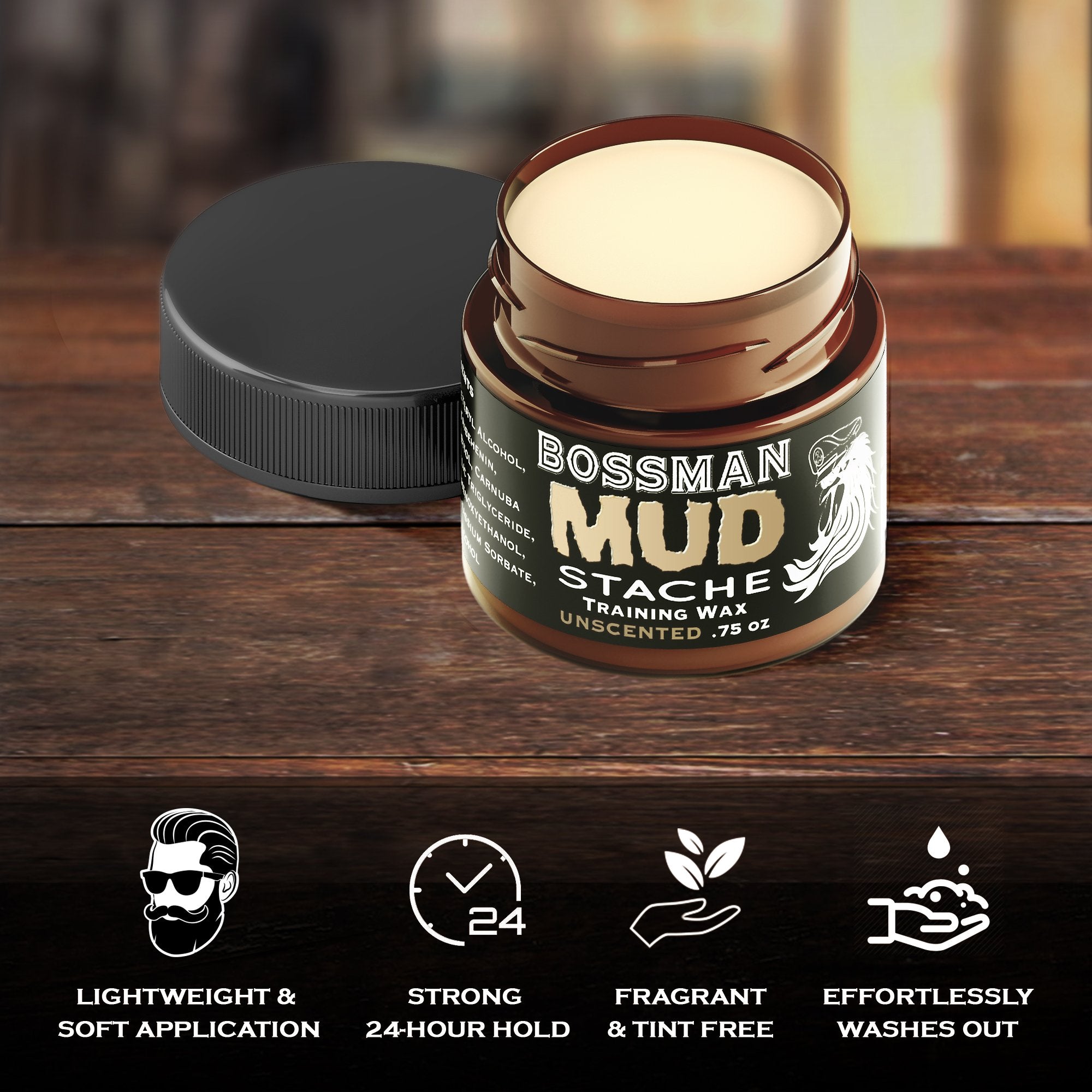 MUDstache® Mustache Wax - 3 Pack