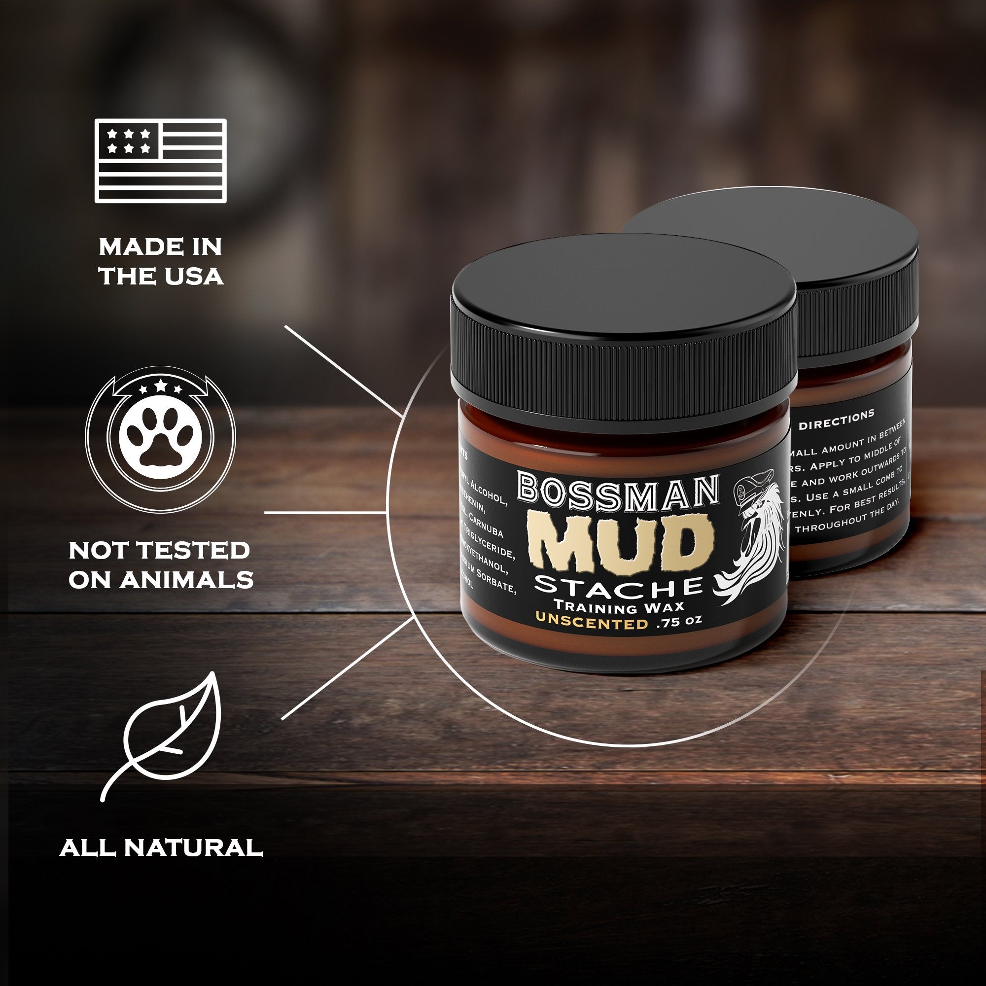 MUDstache® Mustache Wax