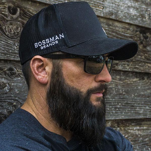 Bossman Black Mesh Trucker Hat