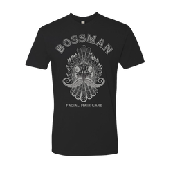 Bossman Rooster Skull Black Tee Shirt