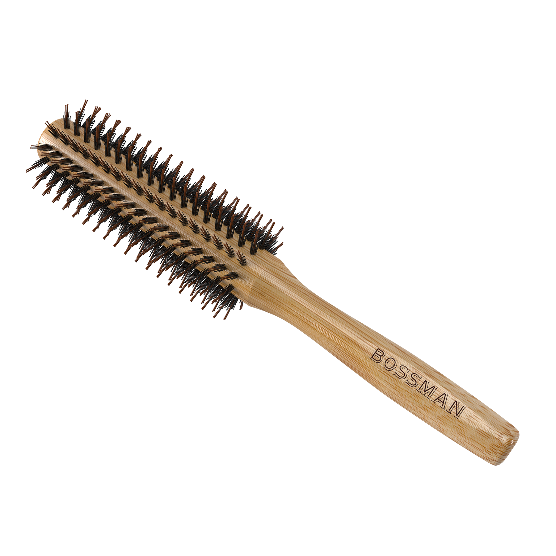 Bossman Round Boar & Nylon Bristle Brush