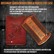 Bossman Pocket Size Sandalwood Comb & Protective Case