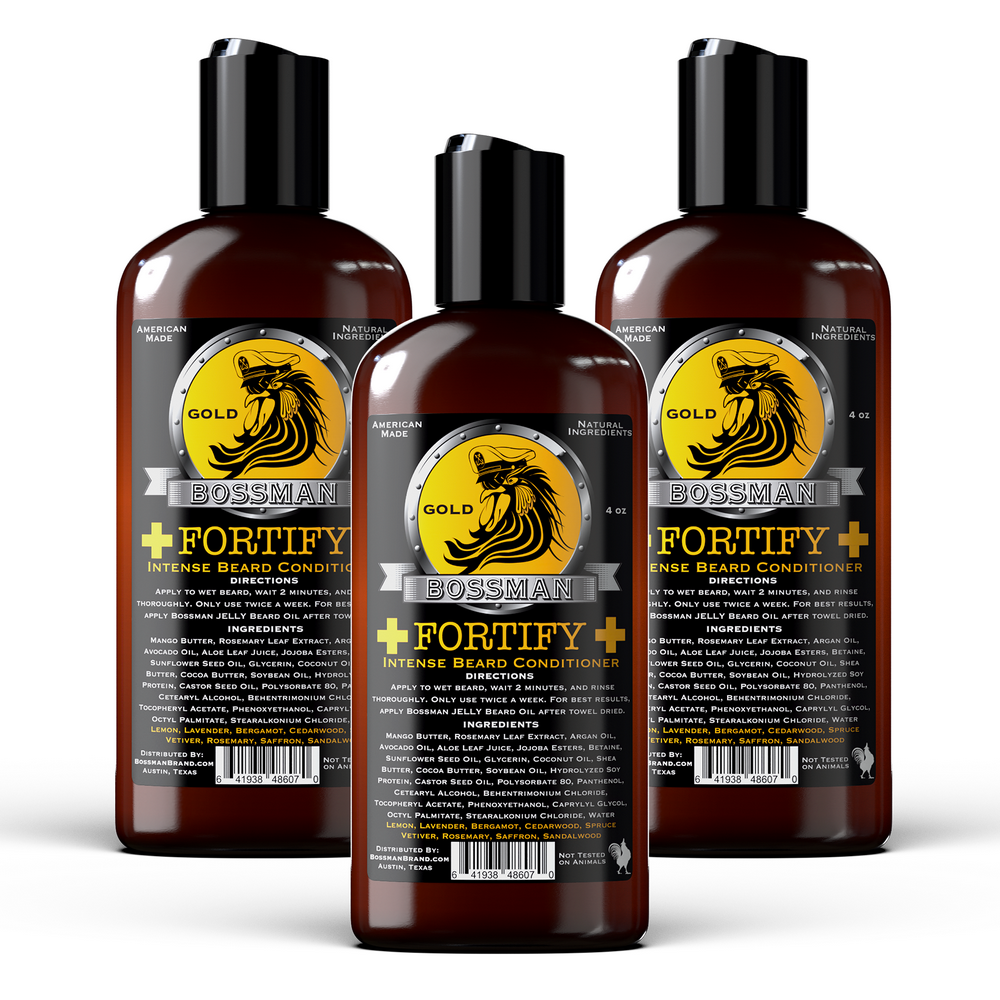 Fortify Intense Beard Conditioner - Gold Scent (3 Pack)